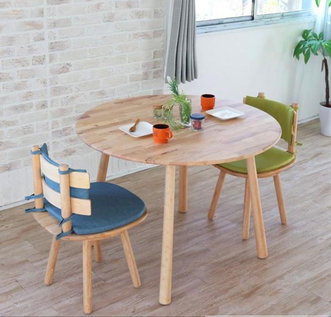 定価46900円　北欧風　天然木 ダイニング3点セット