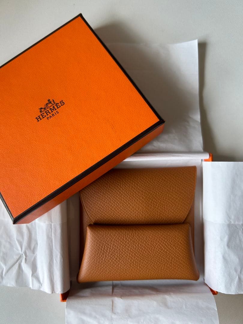 新品未使用★HERMESバスティア ケース　キャメルブラウン