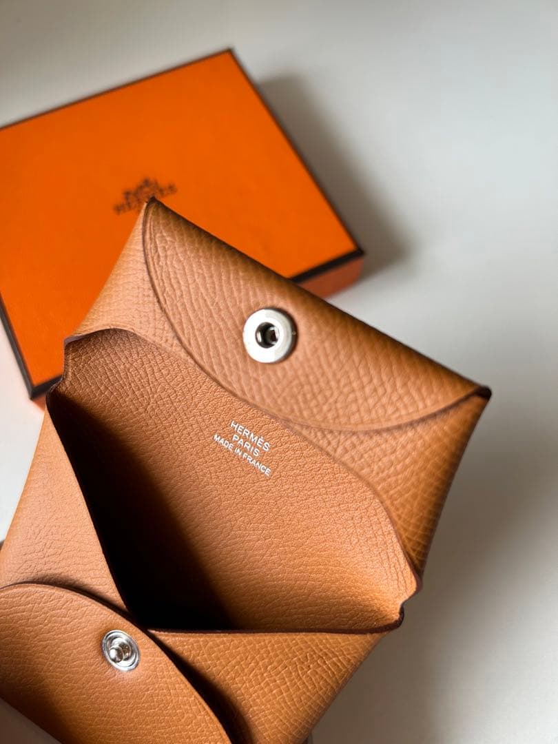 新品未使用★HERMESバスティア ケース　キャメルブラウン