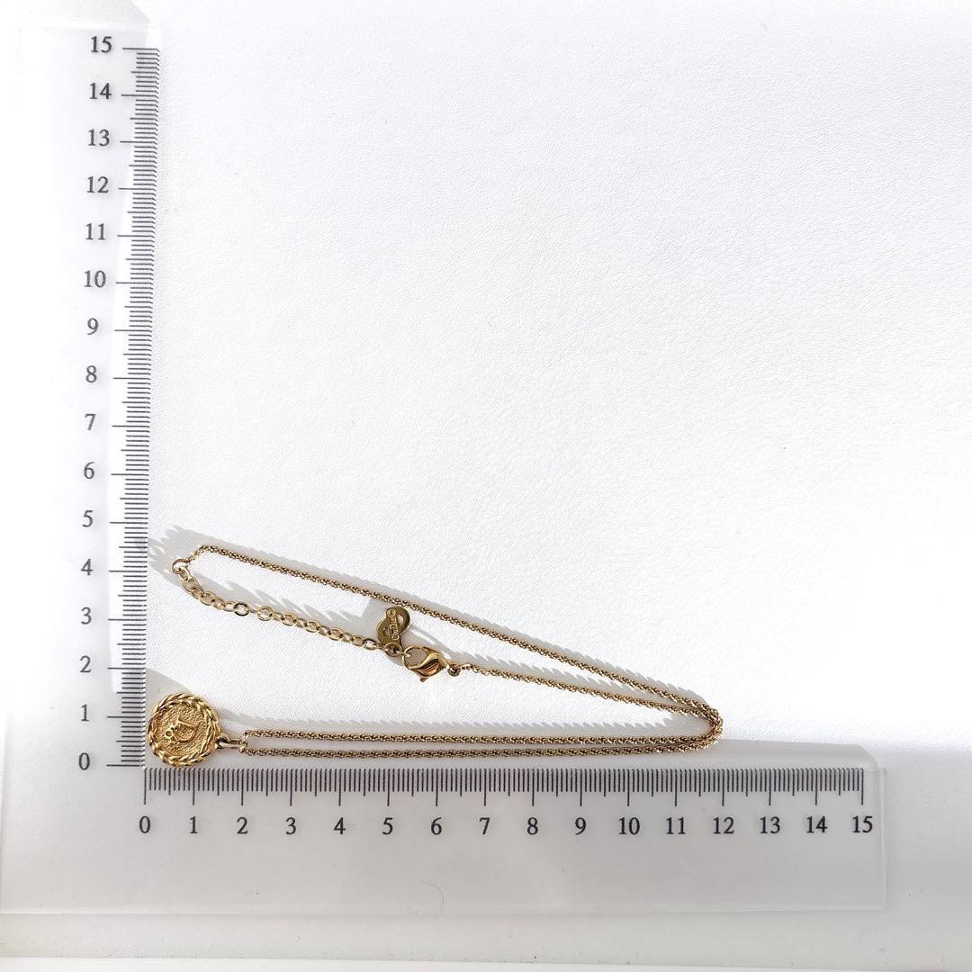 クリスチャン ディオール ヴィンテージ サークル 月桂樹 ゴールド ネックレス