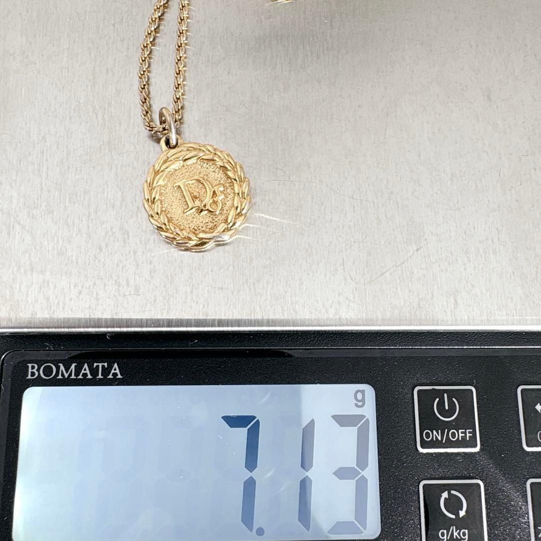 クリスチャン ディオール ヴィンテージ サークル 月桂樹 ゴールド ネックレス