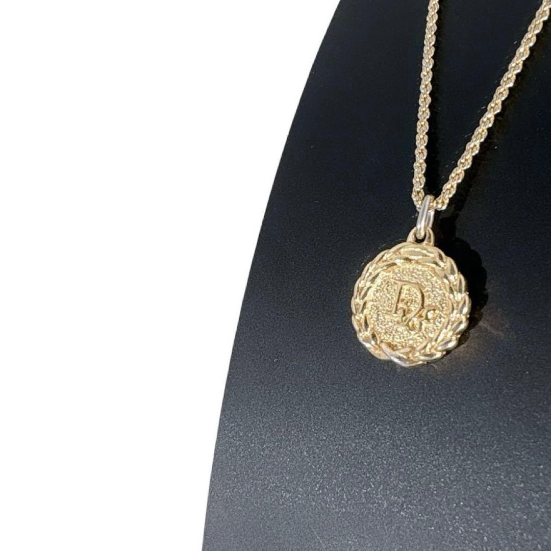 クリスチャン ディオール ヴィンテージ サークル 月桂樹 ゴールド ネックレス