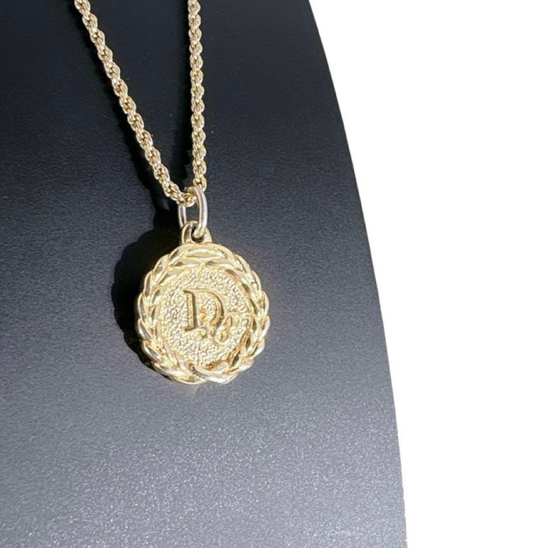 クリスチャン ディオール ヴィンテージ サークル 月桂樹 ゴールド ネックレス