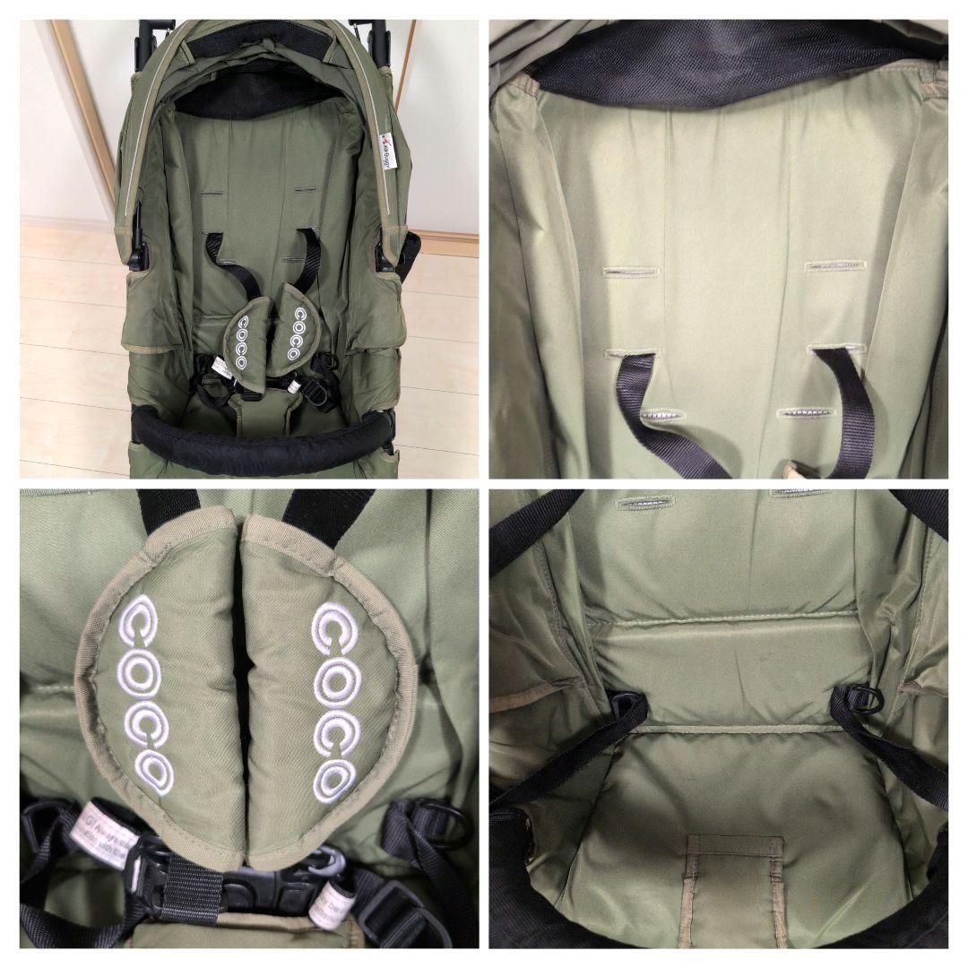 エアバギー ココ 空気入付 カーキ 三輪 ブレーキ ベビーカー