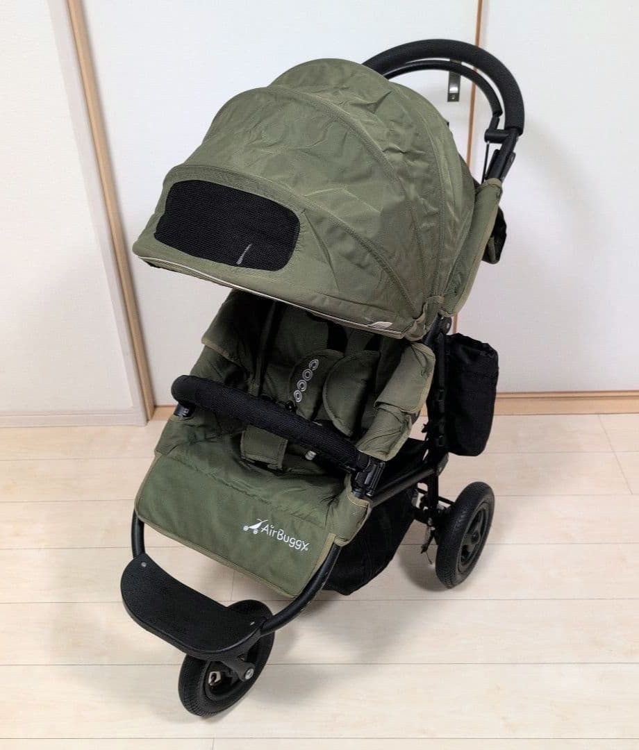 エアバギー ココ 空気入付 カーキ 三輪 ブレーキ ベビーカー
