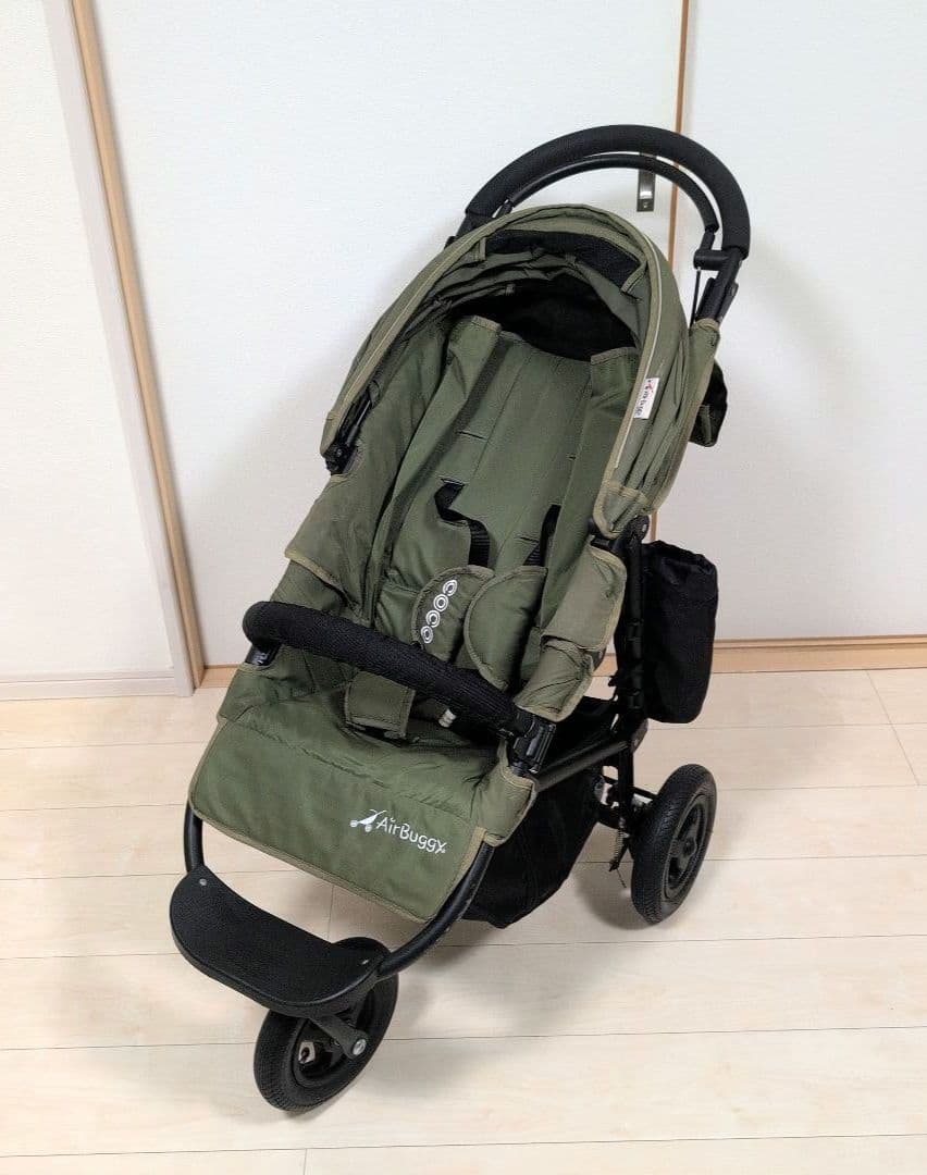 エアバギー ココ 空気入付 カーキ 三輪 ブレーキ ベビーカー