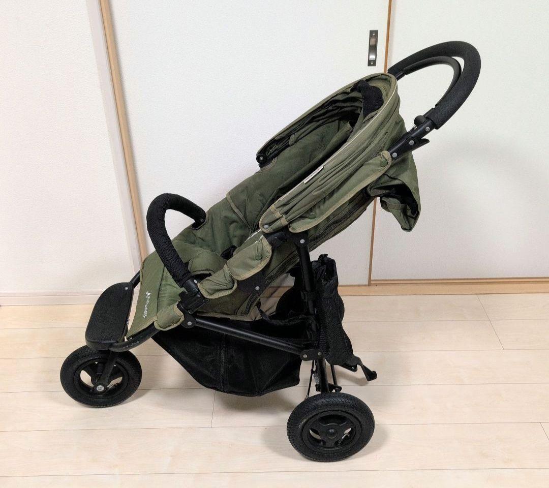 エアバギー ココ 空気入付 カーキ 三輪 ブレーキ ベビーカー