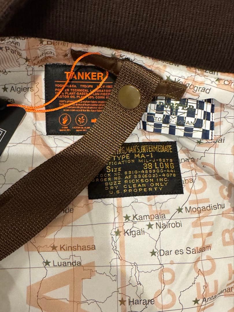 ジャケット・アウター BUZZ RICKSON'S x PORTER MA-1 & WALL