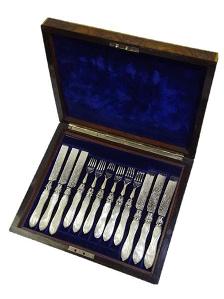 シェフィールド デザートフォークナイフ １2Pセット マザーオブパール