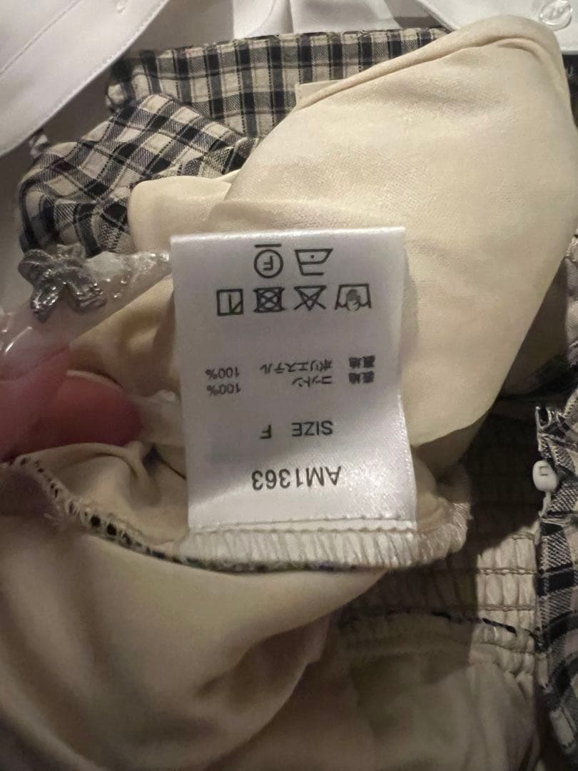 トップス andmary Myra shirt set up / black