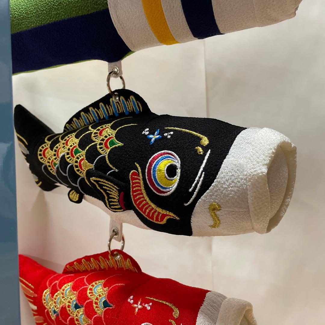 室内吊るし飾り　ちりめん鯉のぼりスタンド付き