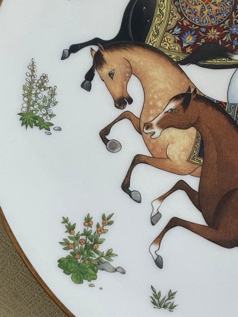 エルメス シュヴァルドリアン プレート 未使用21cm 金彩