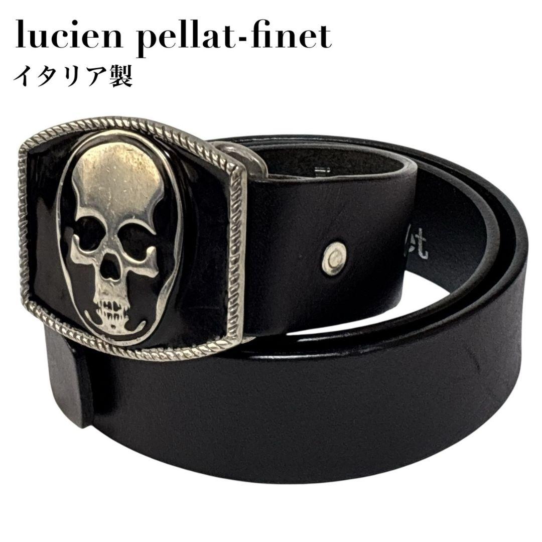 ルシアン・ペラフィネ ベルト スカル ドクロ 本革 イタリア製 ビッグバックル