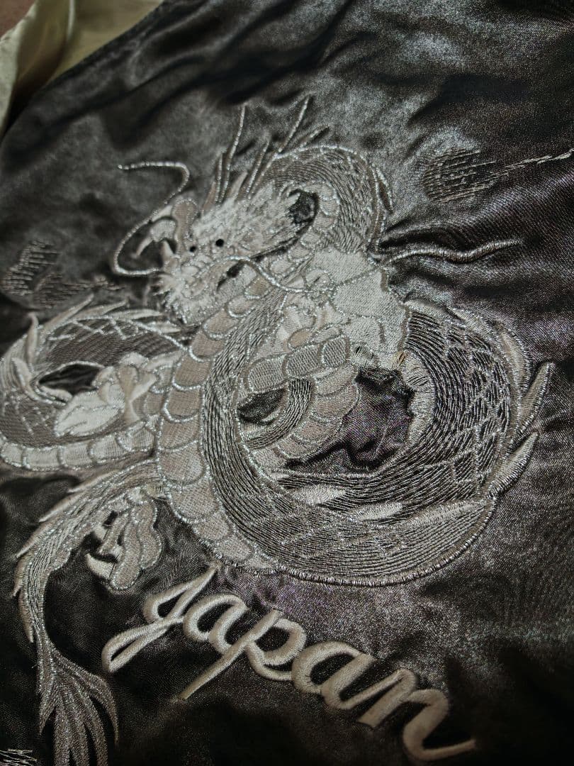 JUNGLE STORM シルバー龍日本限定 スカジャン vintage サテン