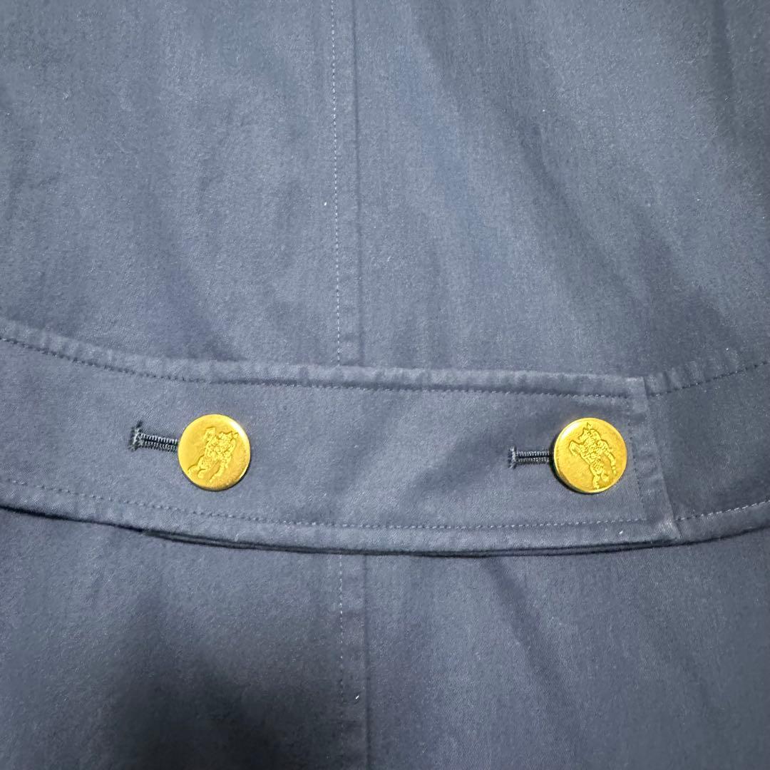 美品　Burberry ステンカラーコート　ビンテージ　ネイビー ノバチェック