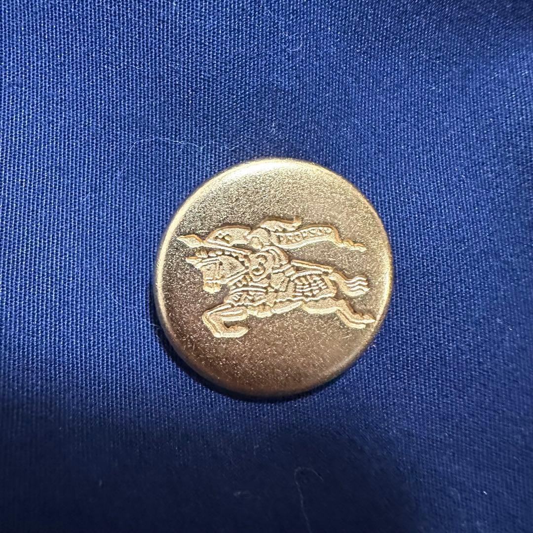 美品　Burberry ステンカラーコート　ビンテージ　ネイビー ノバチェック