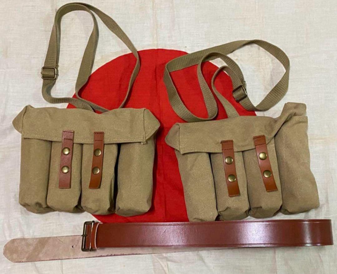 ★日本軍 八八、八九式重擲弾筒弾嚢セット（廉価版、複製品）帝国陸軍　海軍陸戦隊
