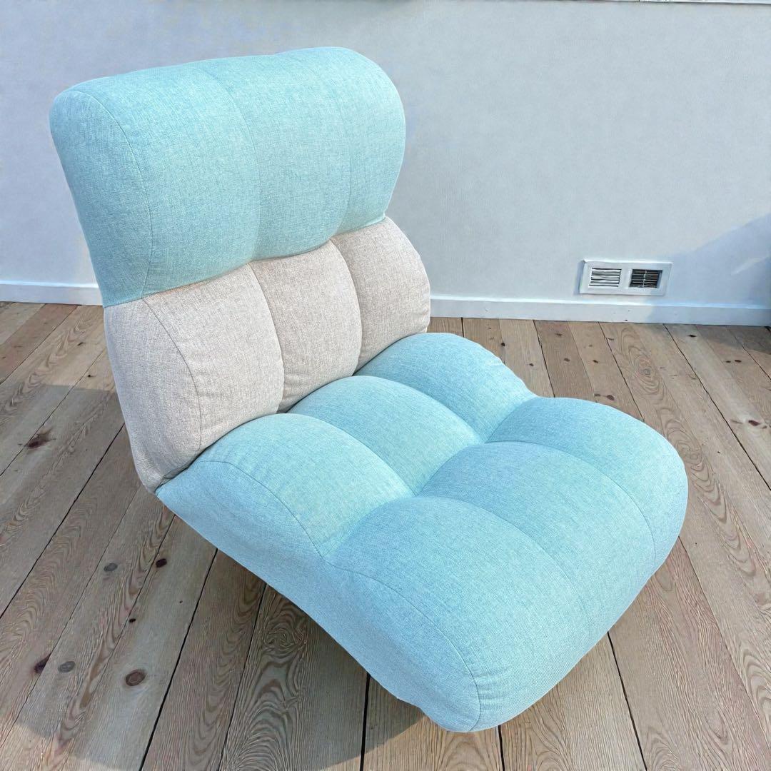 ✨未使用級✨Piglet CHIBIローソファ ブルー 座椅子 リクライニング