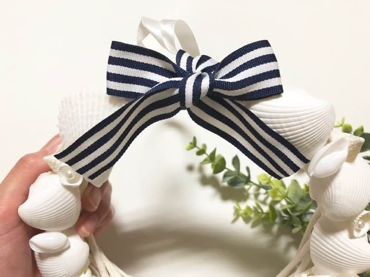border ribbon shell wreathe ❤︎ グログラン リース