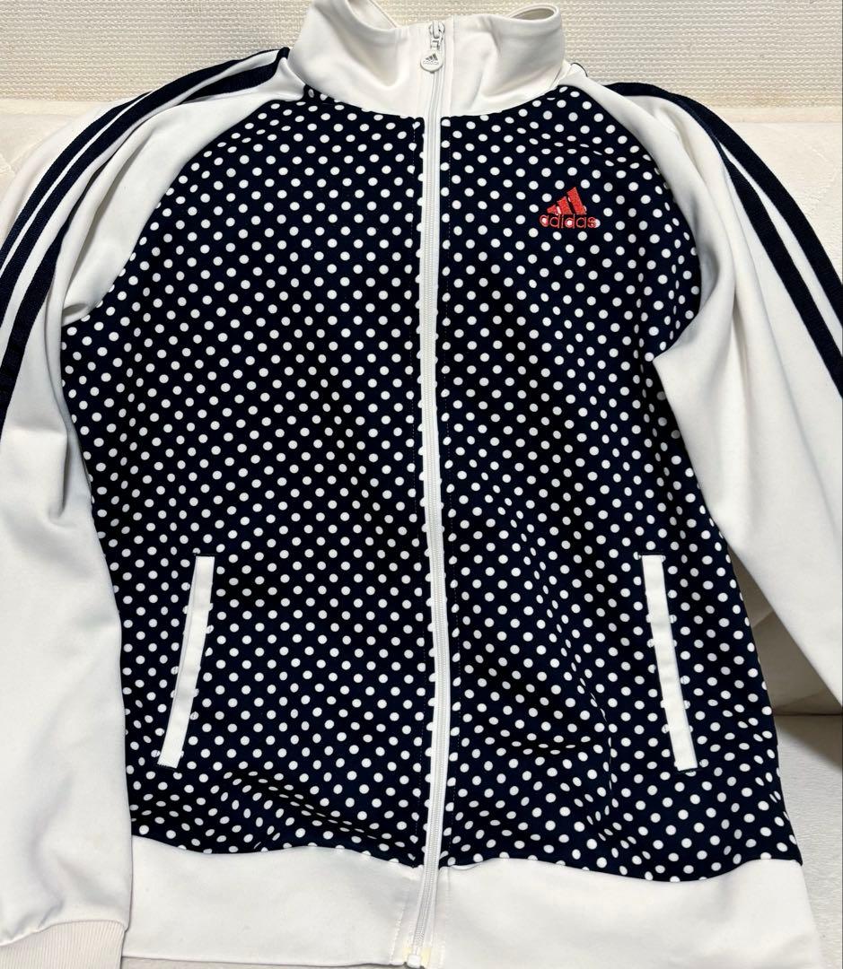 adidas アディダス　ジャージ　サイズM トラックジャケット　ドット柄　古着
