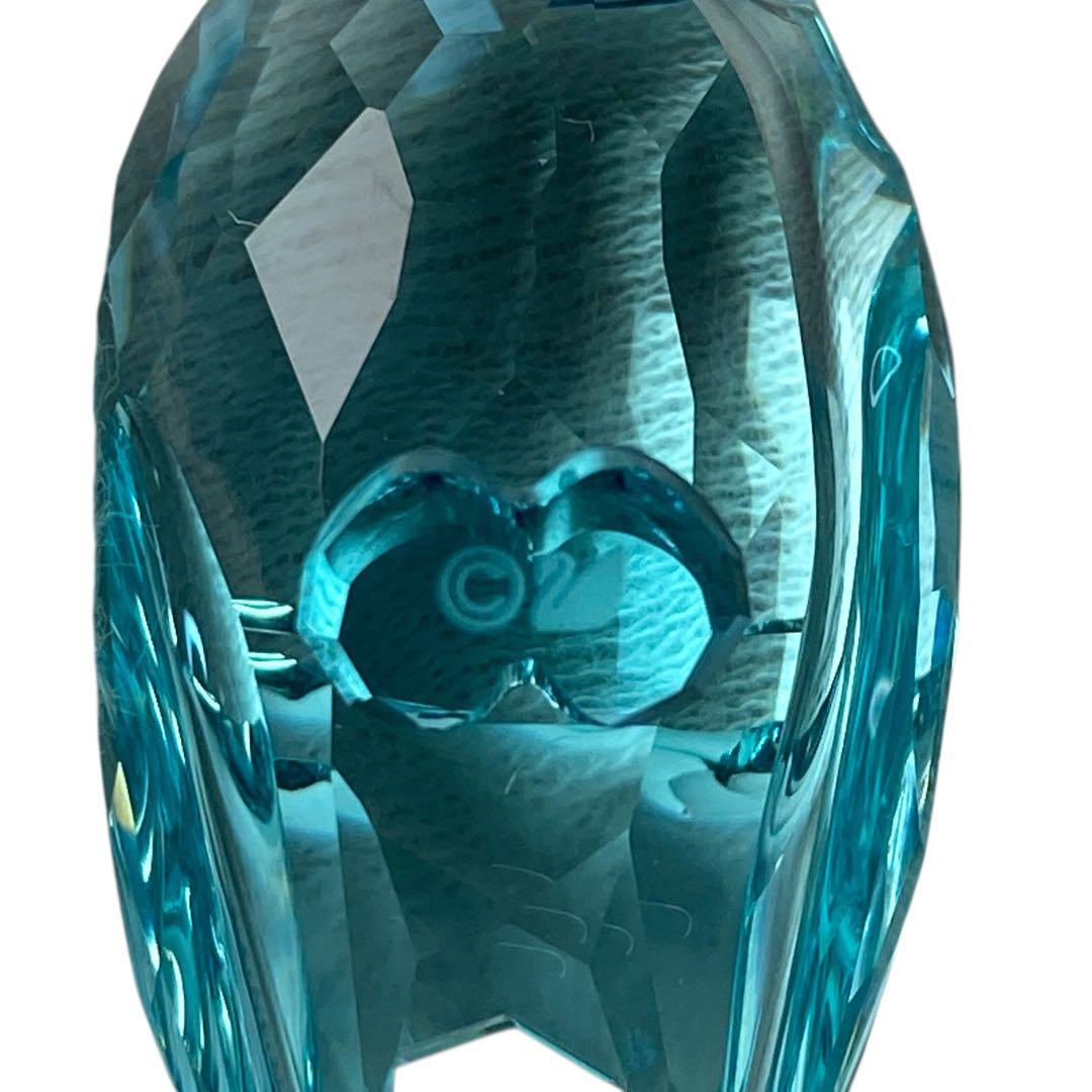 美品 SWAROVSKI オブジェ Jungle Beats ブルーインコ