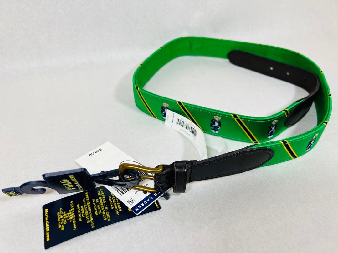 レア USA限定 日本未発売 クマ デザイン ポロ メンズ ベルト 96cm 2