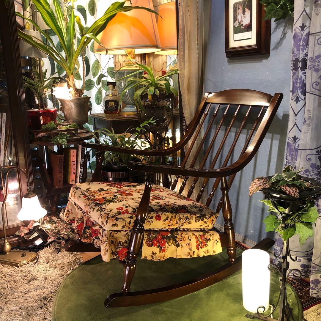 希少　極美品　オールドヴィンテージ 柏　KASHIWA ロッキングチェア