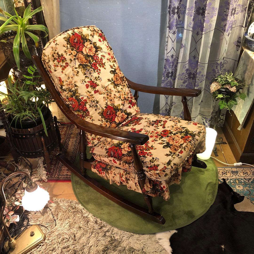 希少　極美品　オールドヴィンテージ 柏　KASHIWA ロッキングチェア