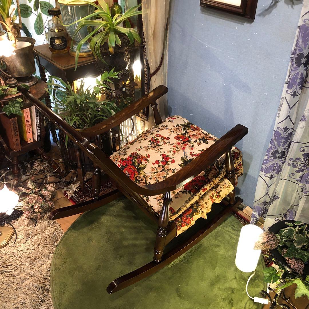 希少　極美品　オールドヴィンテージ 柏　KASHIWA ロッキングチェア