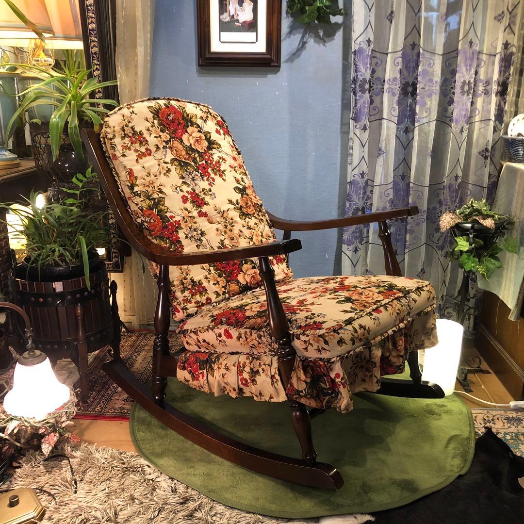 希少　極美品　オールドヴィンテージ 柏　KASHIWA ロッキングチェア