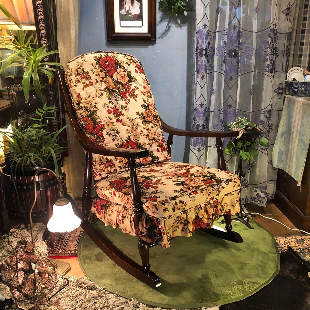 希少　極美品　オールドヴィンテージ 柏　KASHIWA ロッキングチェア