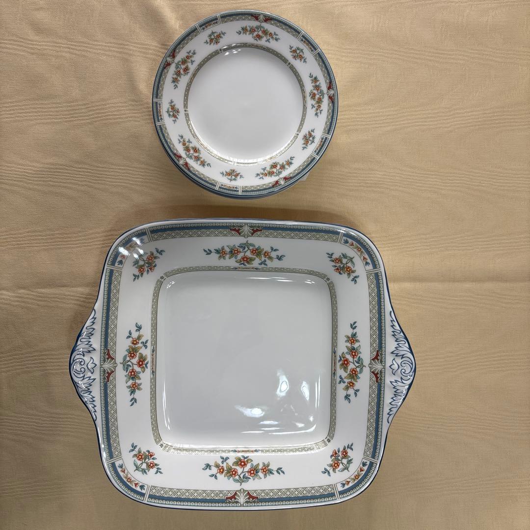  Kingfisher 皿 6枚セット と 大皿 黒壺