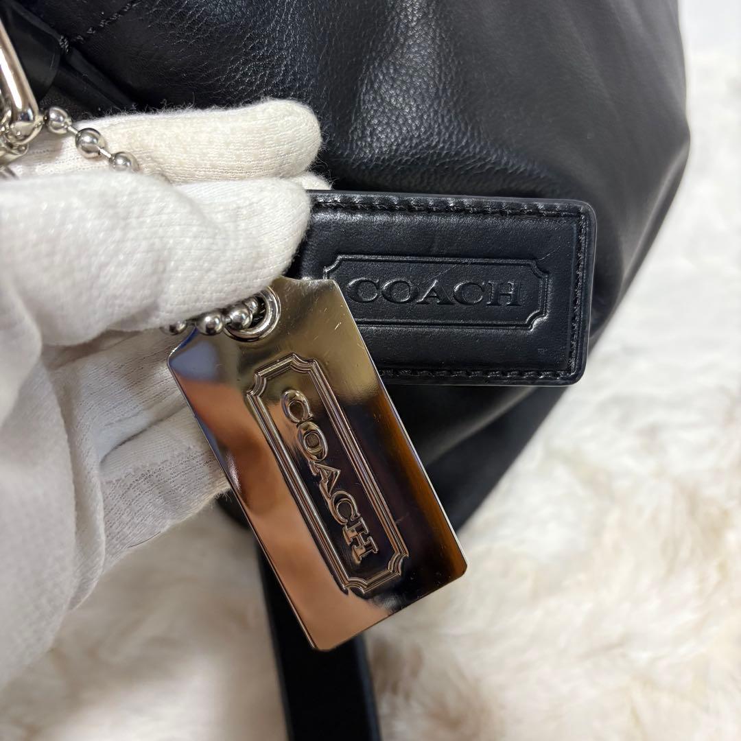 【美品】コーチ　トンプソンメッセンジャーバック70313 ブラック2way