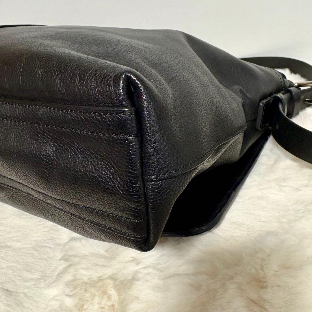 【美品】コーチ　トンプソンメッセンジャーバック70313 ブラック2way