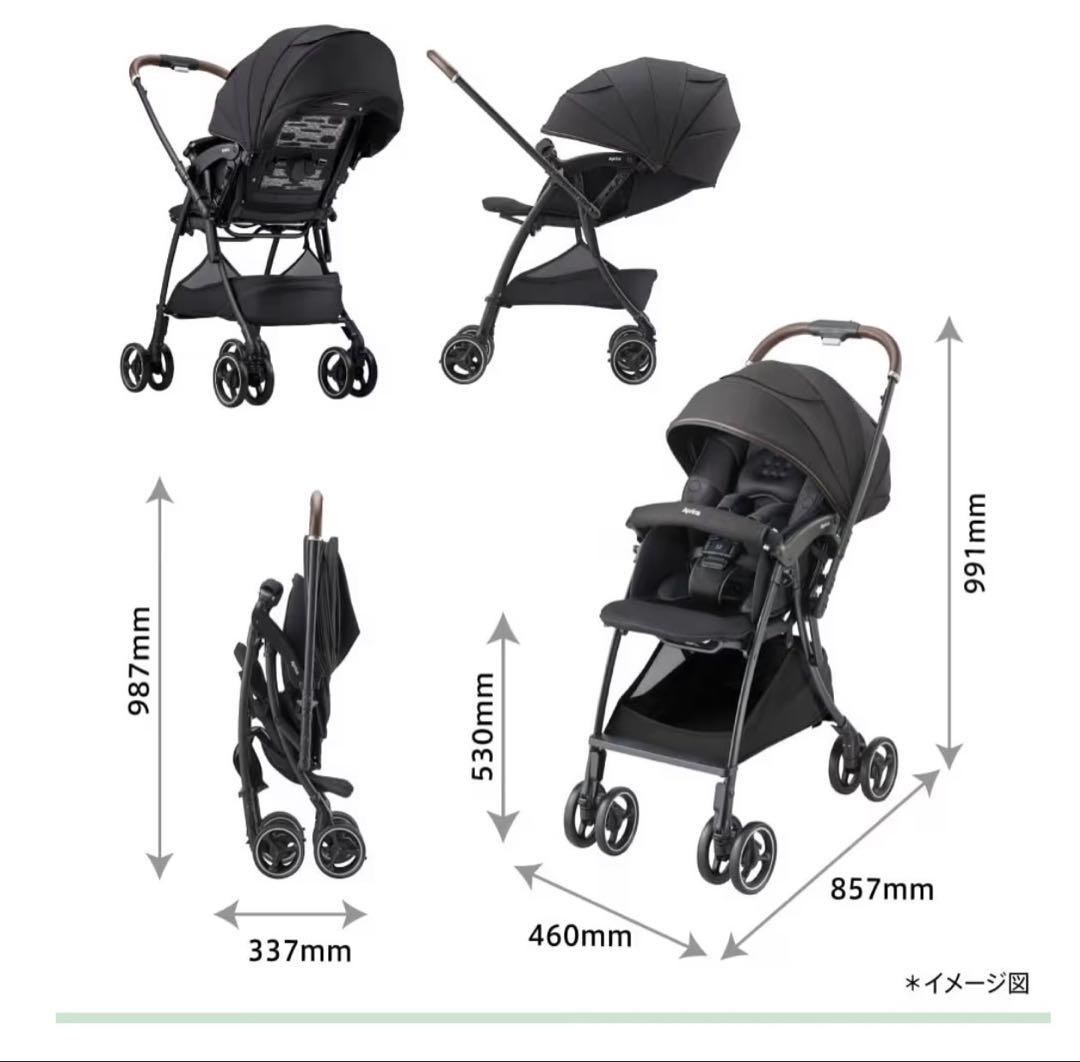 Aprica(アップリカ) A型ベビーカー ラクーナエアープラス　ブラック