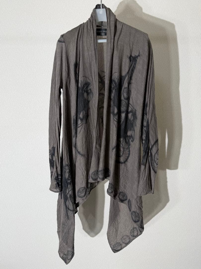 シェアスピリットオム プリント柄 ロングカーディガン