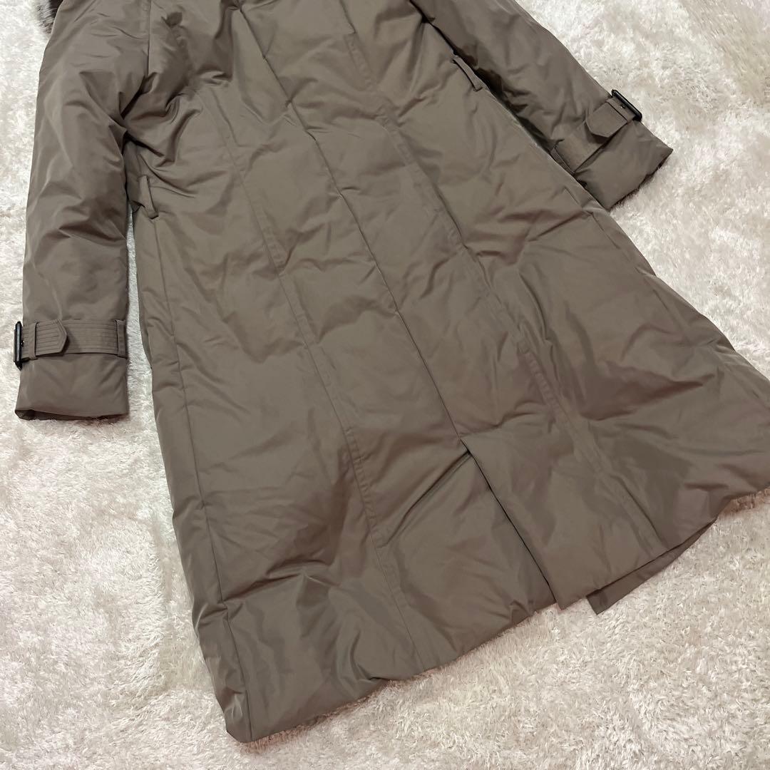 新品　ダーマコレクション　フォックスファーダウンコート　グレージュ　13号