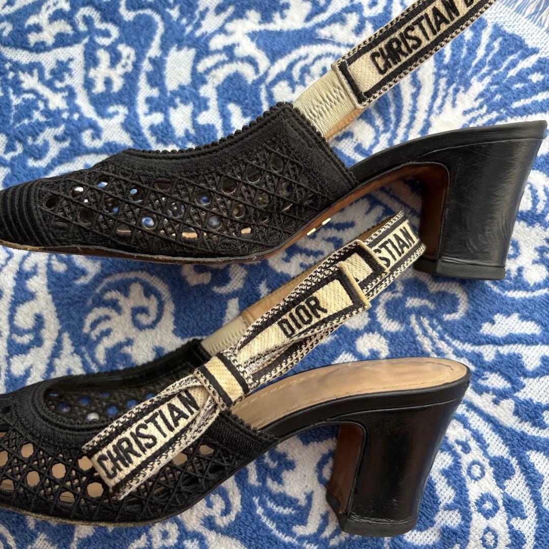クリスチャンディオール DIOR MOI ファブリック ストラップパンプス