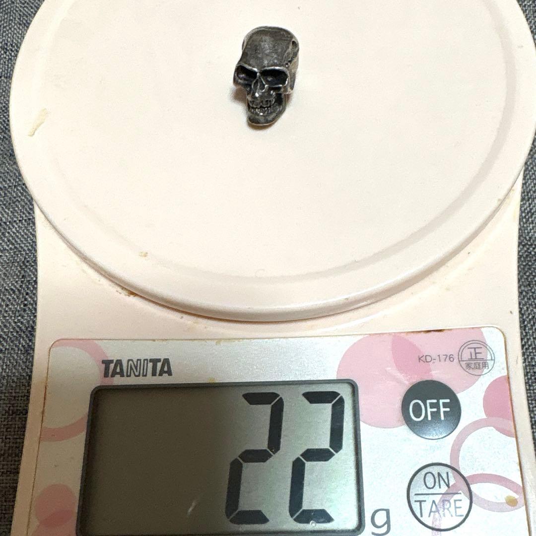 SV925 スカルビーズ 22g重量感あり ハンドメイド シルバー925