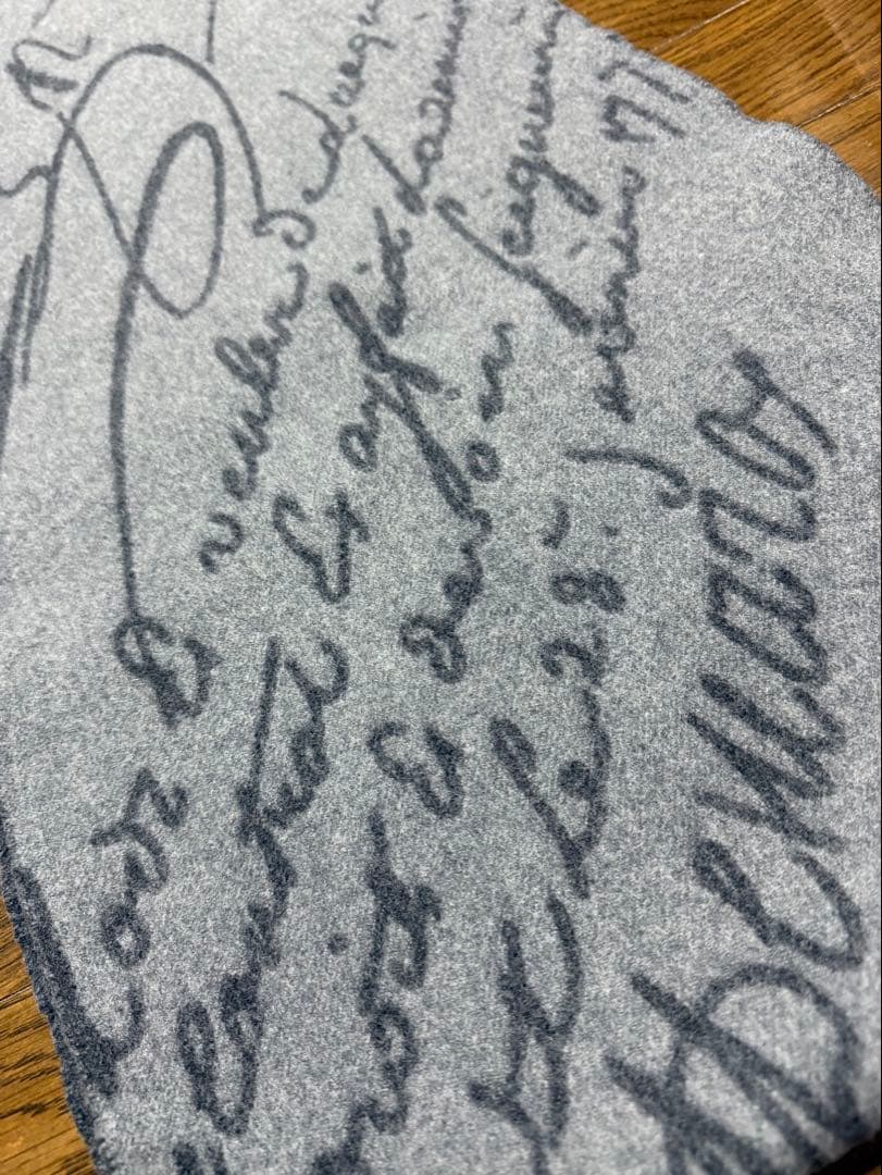ベルルッティ Berluti マフラー スカーフ カリグラフィ クリス グレー