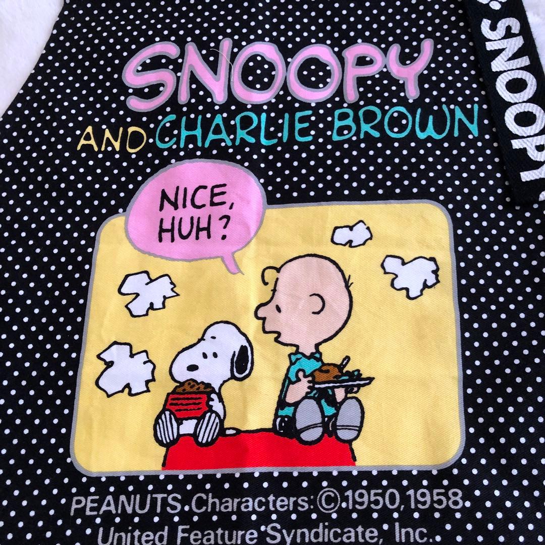 未使用 レトロ スヌーピー エプロン