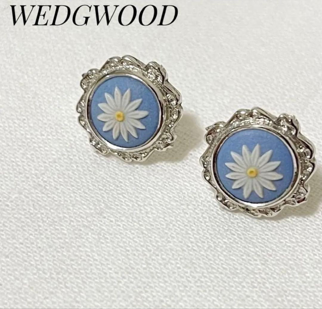  ジャスパー　ビンテージピアス　シルバー　フラワー