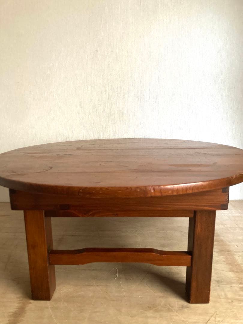 【送料込】ヴィンテージのちゃぶ台　円卓　天板直径68cm