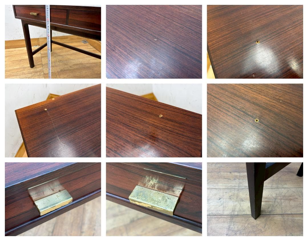 T7823☆希少☆ヴィンテージ☆ローズウッド材☆デスク☆北欧スタイル☆1970年