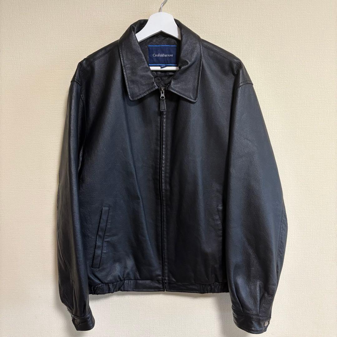 Croft Barrow レザージャケット シングル 革ジャン 本革 ライダース