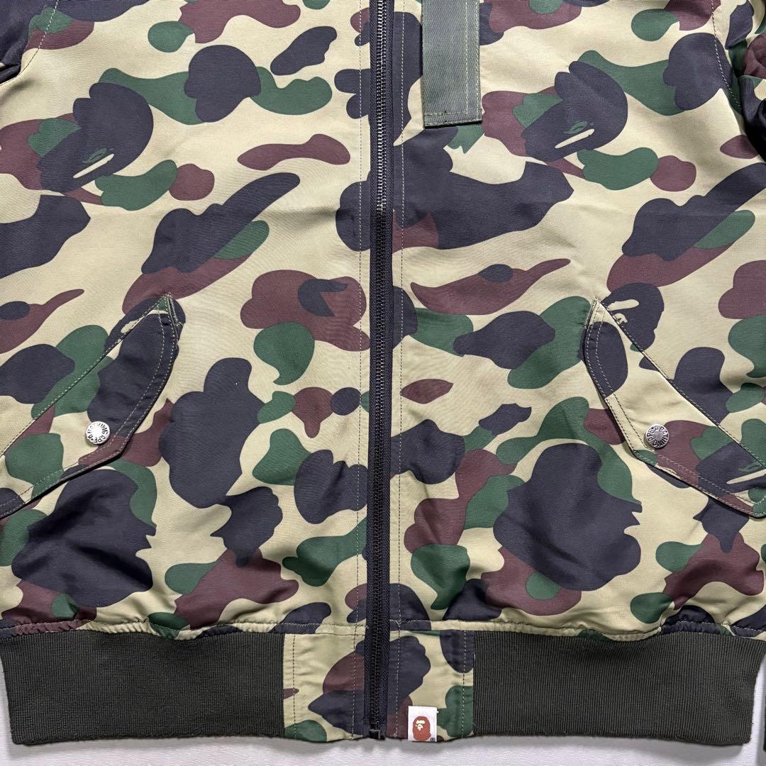 A BATHING APE ブルゾン　ナイロンジャケット　MA-1 迷彩　カモ
