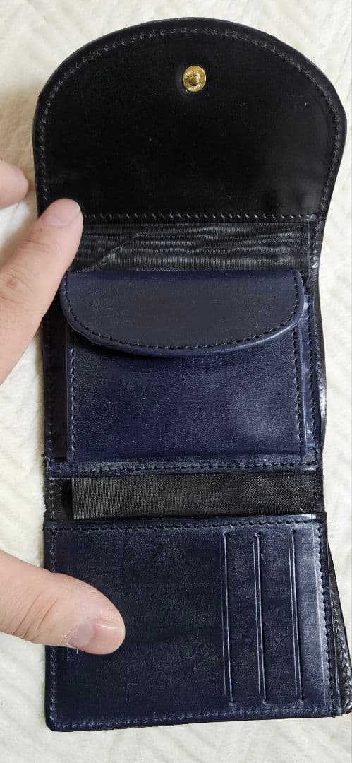 GLEN公式限定フラップ付きミニ財布バイカラー