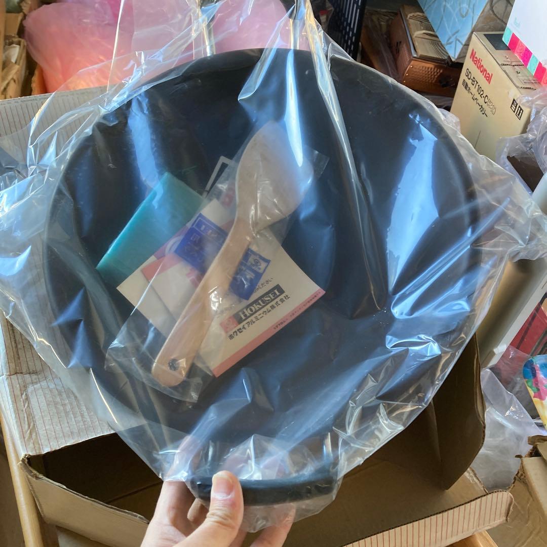 HOKUSEI テフロン鍋 33cm 木製スプーン付き