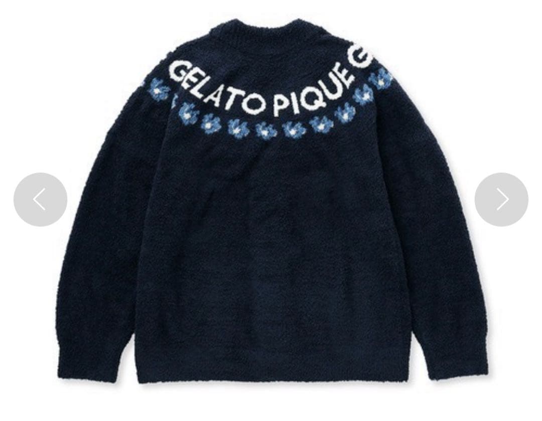 GELATO PIQUE ベビモコフラワージャガードカーディガン