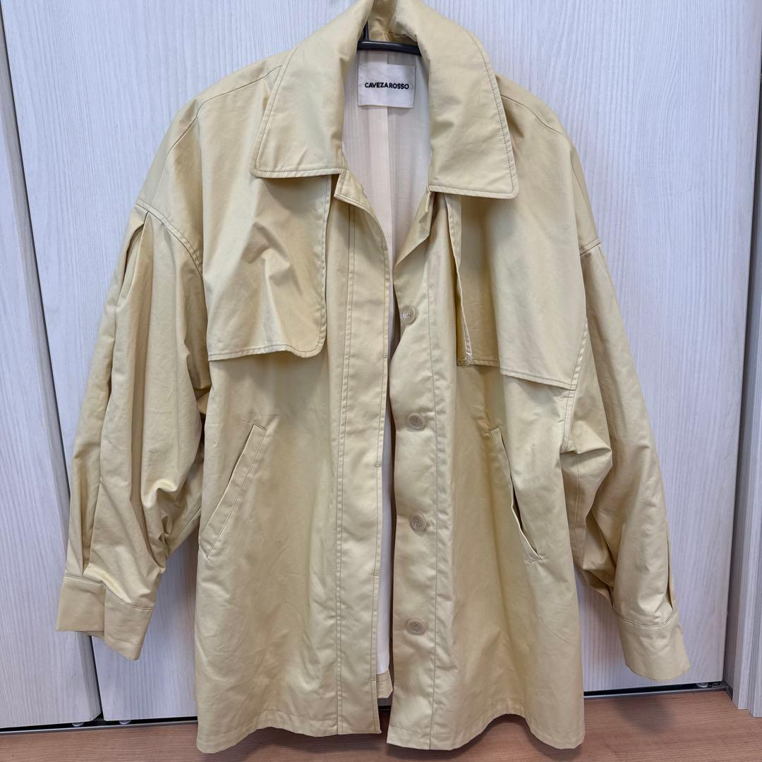 CAVEZA ROSSO ステンカラータックスリーブブルゾン